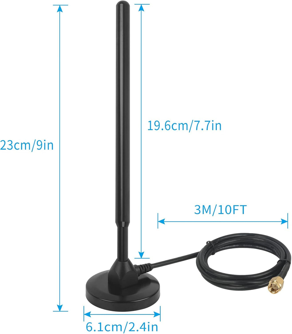 Pack of 2 915MHZ LoRa Antenna Magnet Base Pure Copper with 3M/10FT KMR195 Cable Q134375