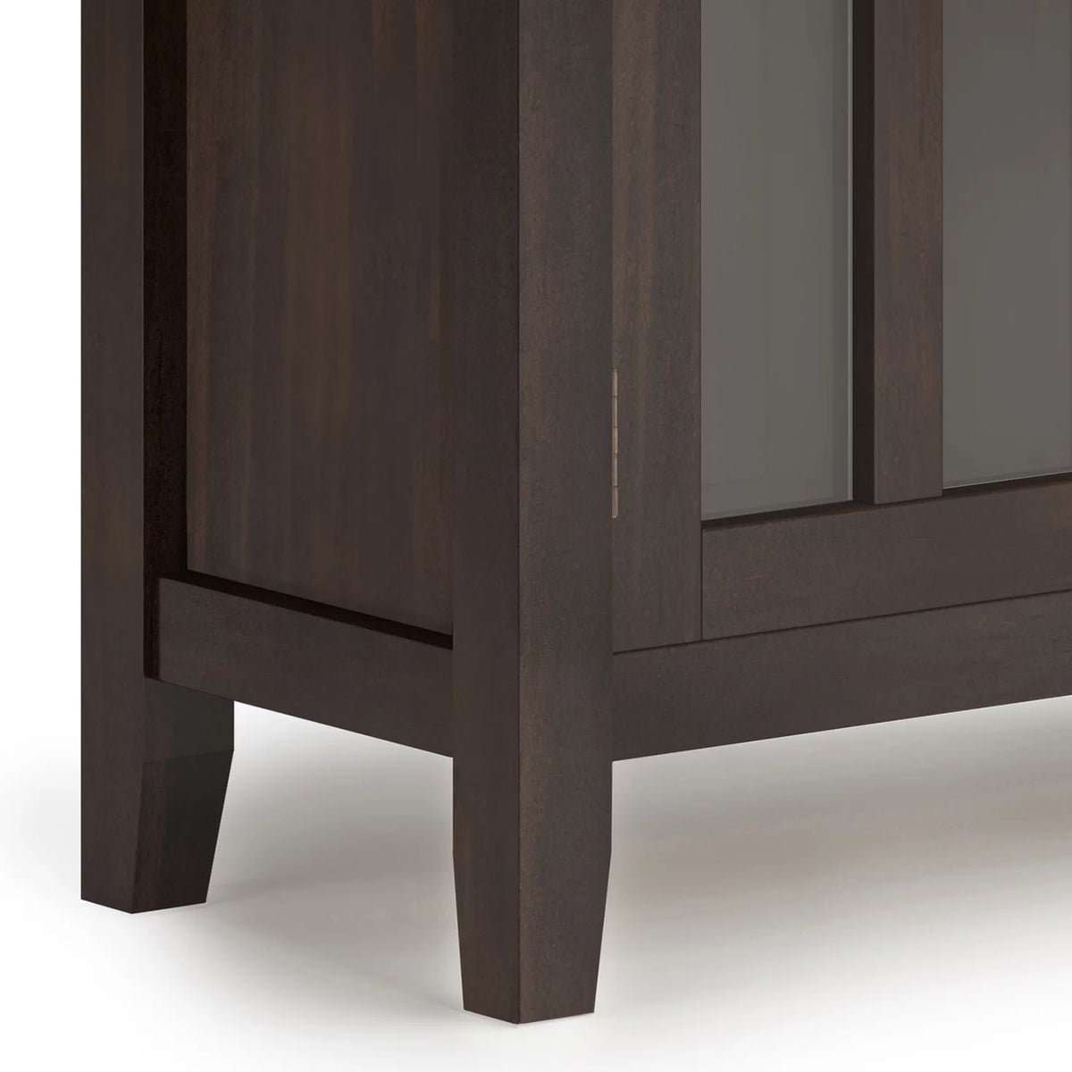 Solid Wood 30 inch Wide Low Storage Cabinet in Tobacco Brown H27942