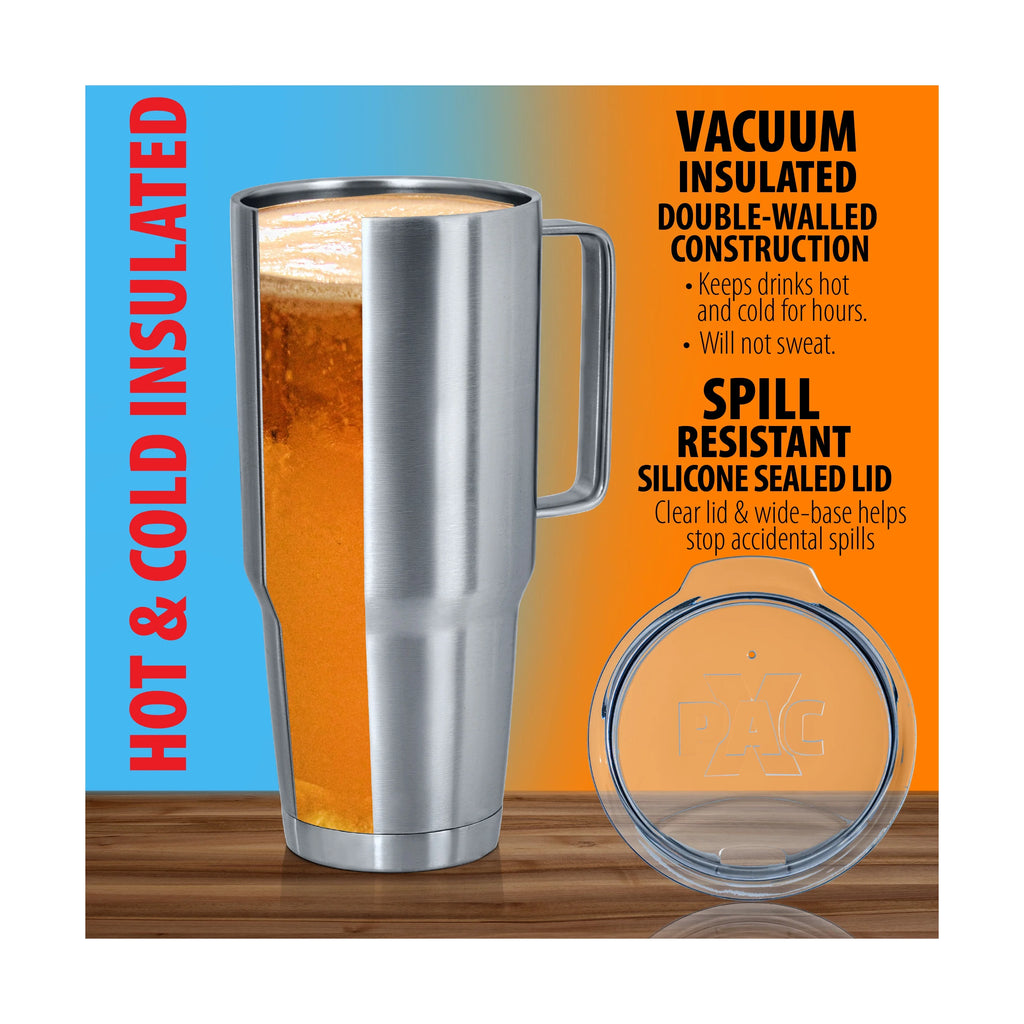 64 Ounce Stainless Steel Tumbler with Lid and Handle G326175