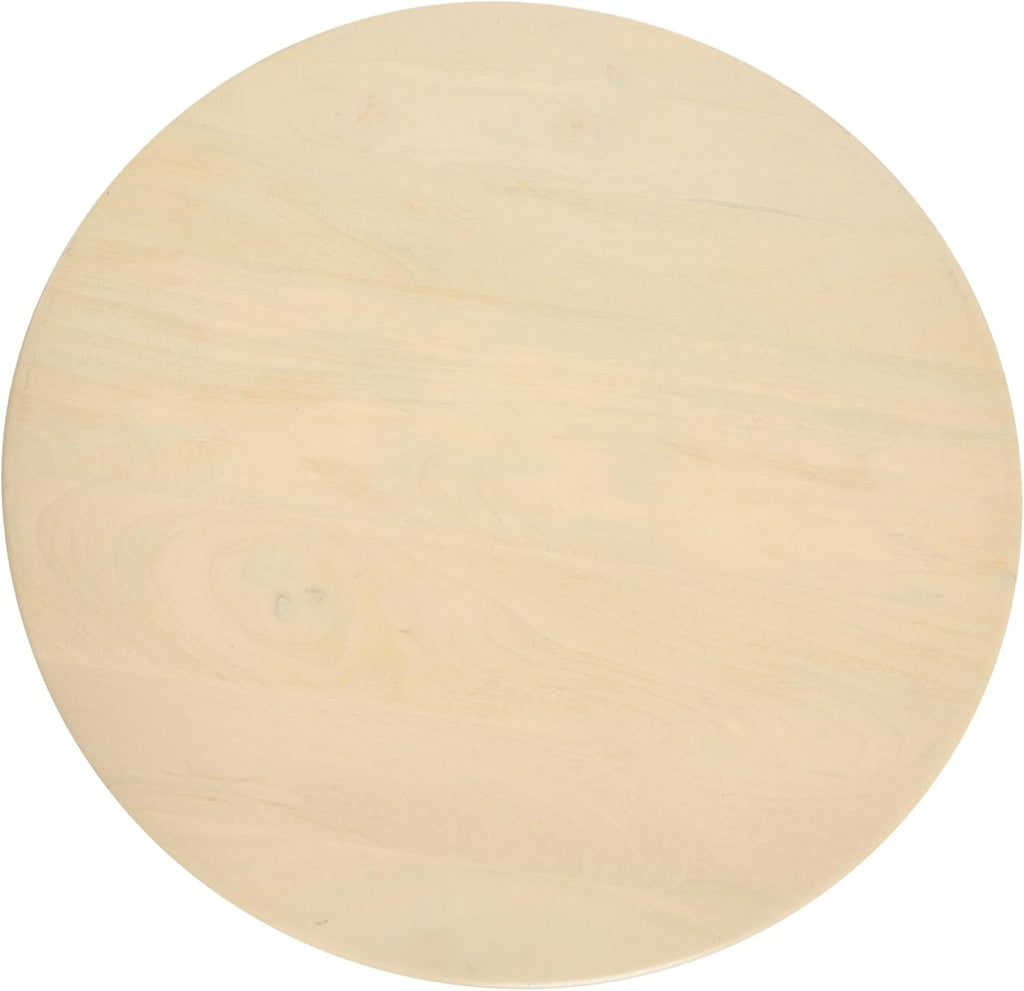 Natural Cane and Solid Mango Wood Round Coffee Table W868069