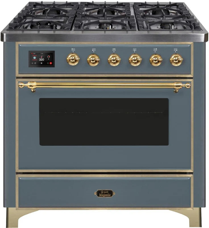 Blue Grey Dual Fuel Propane Gas Range D69281
