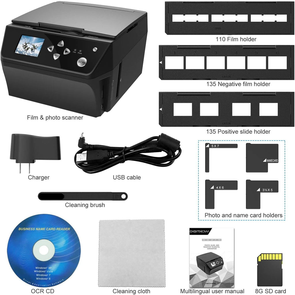 22MP Film & Slide Scanner with 8GB Memory Card F3628