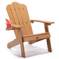 Brown Adirondack Chair with Cup Holder R13411