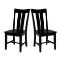 Solid Wood Dining Chairs Set of 2 in Black V994659