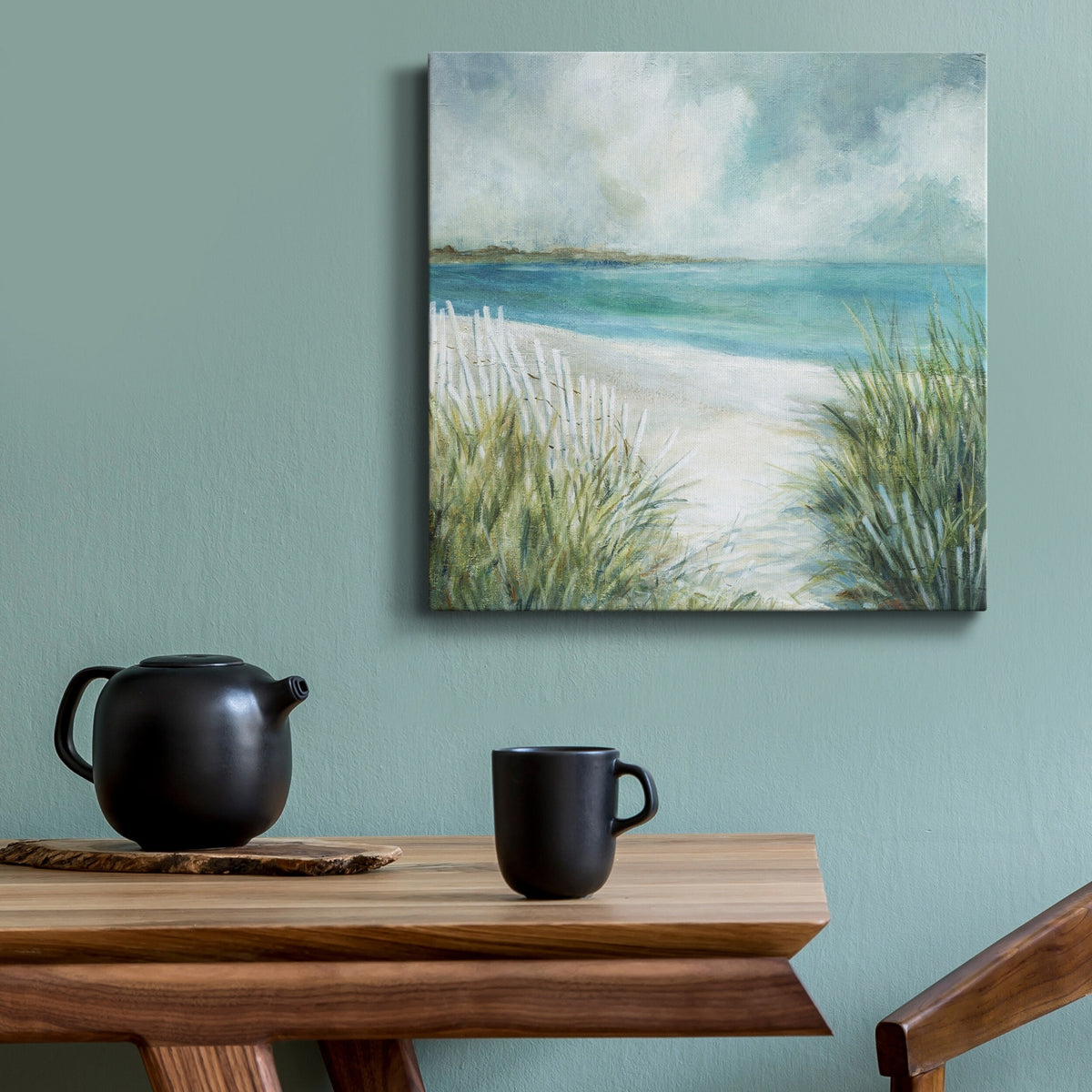 Coastal Fences Gallery Wrapped Canvas 10X10 P843005