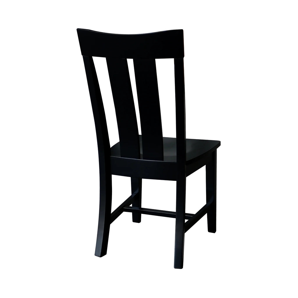 Solid Wood Dining Chairs Set of 2 in Black V994659