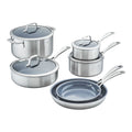 10pc Stainless Steel Ceramic Nonstick Cookware Set C299734