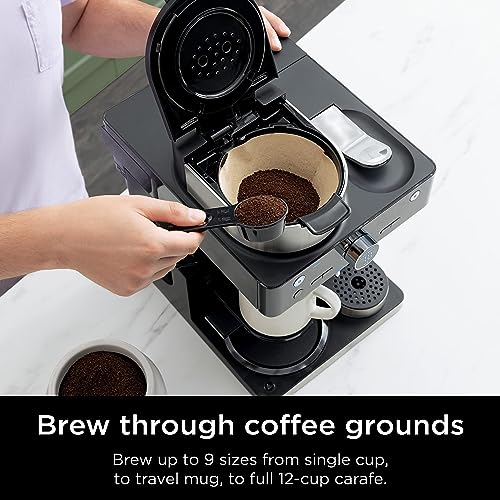 Espresso & Coffee Maker with Built-in Frother, Black H3951